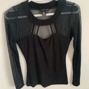 Venus strappy sheer top